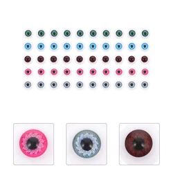 50 Pcs Supplies Artificial Eyes Halloween Toys Half Eyeballs Props Acrylic DIY Material For Color contact lenses