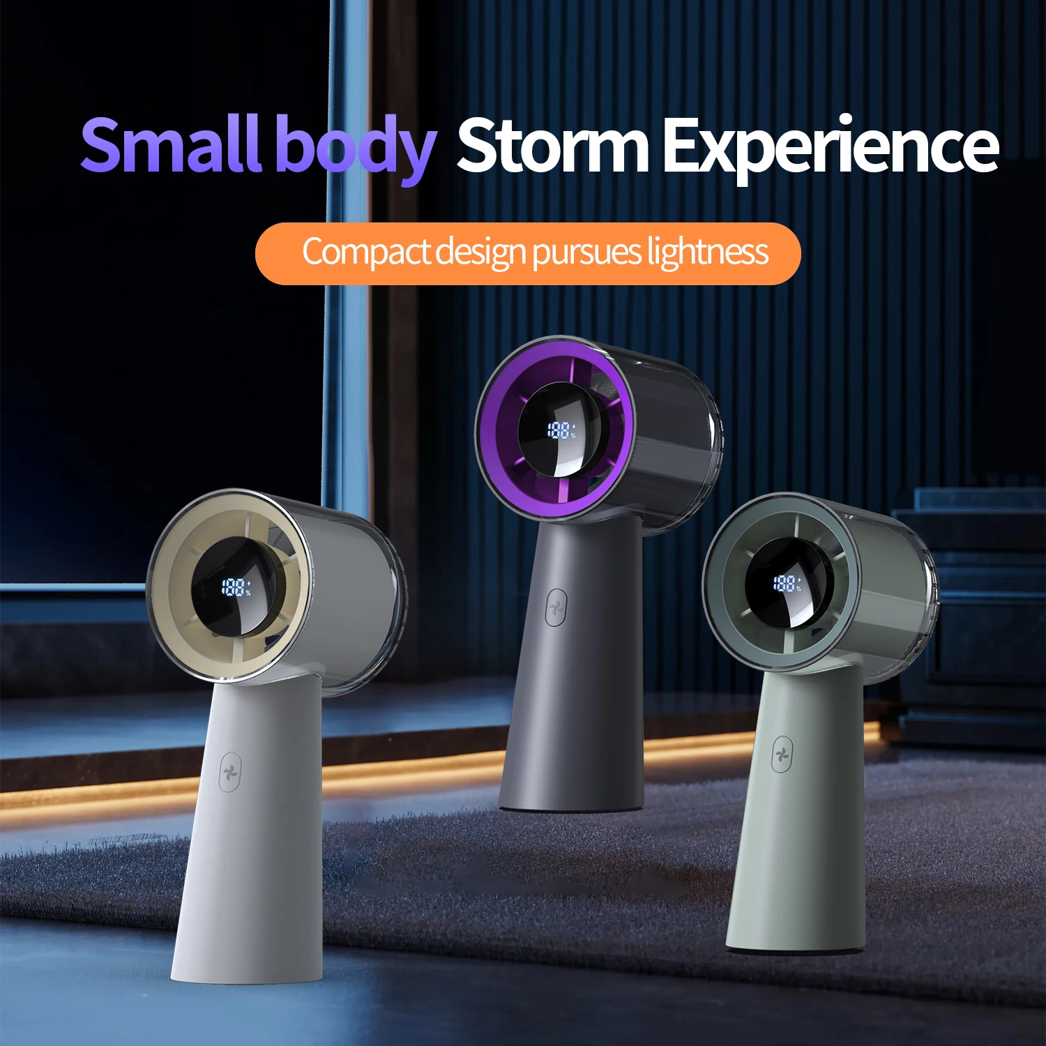 جديد وصول 2025 المحمولة مروحة تربو صغيرة USB بطارية كهربية الخالية من الشفرة مروحة يدوية للسيارة في الهواء الطلق مروحة تبريد قابلة للشحن