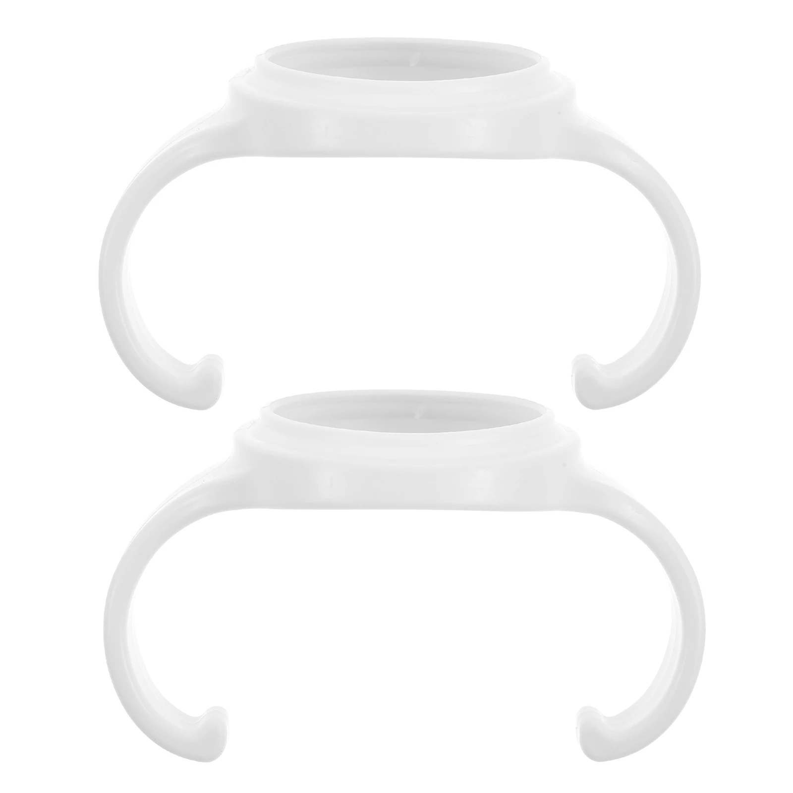 

2pcs Handle for Baby Milk Bottle Ergonomic PP TPE Grip Milk Bottle Holders Portable Holders Parent Gift White