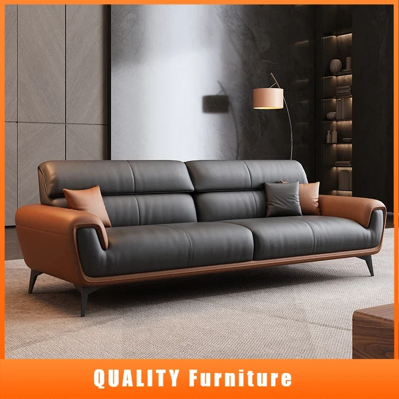 

Nordic Leather Sofa Designer Simple Business Leisure Romantic Living Room Sofas Comfortable Adult Decor Sillon Cama Furniture