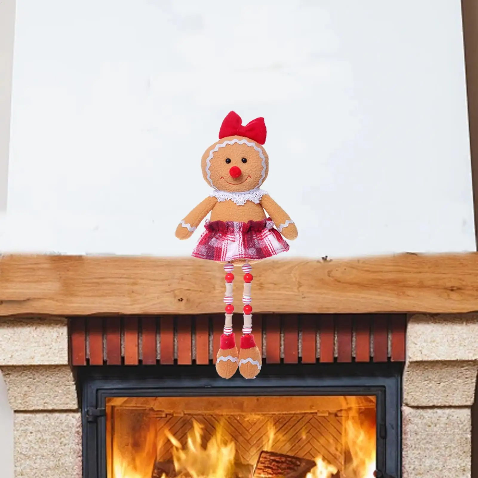 

Christmas Figurine Indoor Collectible Figurine Doll Toys Gingerbread Man Plush Toy For Holiday Winter New Year Indoor Parties