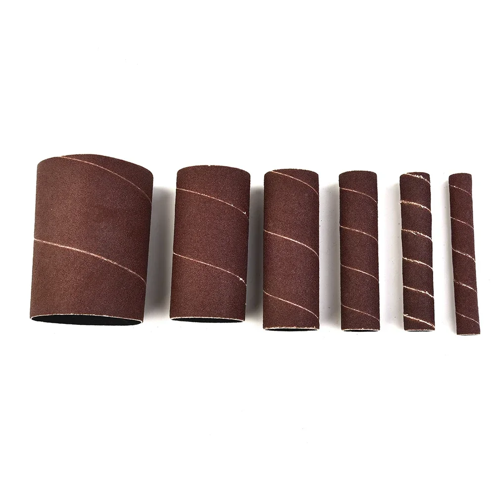 

6pcs 80/120 Grit Sanding Paper Sleeve Kit Alumina Sanding Paper Drum Polishing Wheels For Polishing Metal Wood Jade Plastics