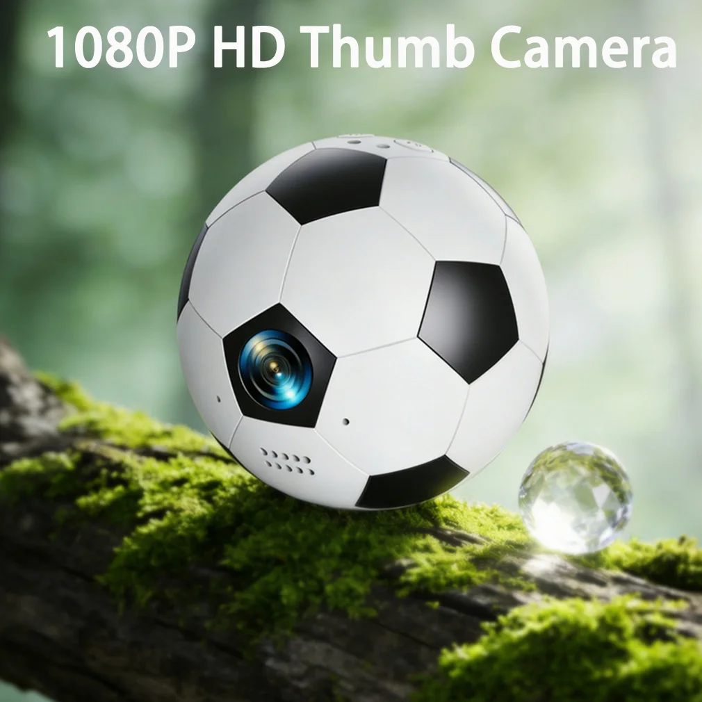 1080P Full HD Small Soccer Shape Camera Portable 120° Wide-angle Outdoor Sport Thumb Camcorder Wearable Keychain Video Recorder