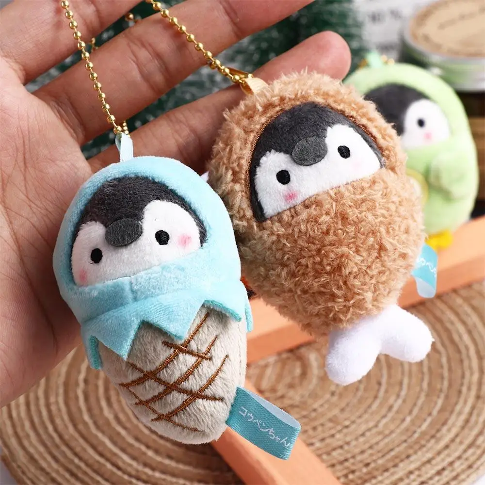 Toy Pendant Sauna Hot Dog Carrot Dinosaur Drumstick Penguin  Pendant Women Key Holder Plush Key Chain Korean Style Key Buckle