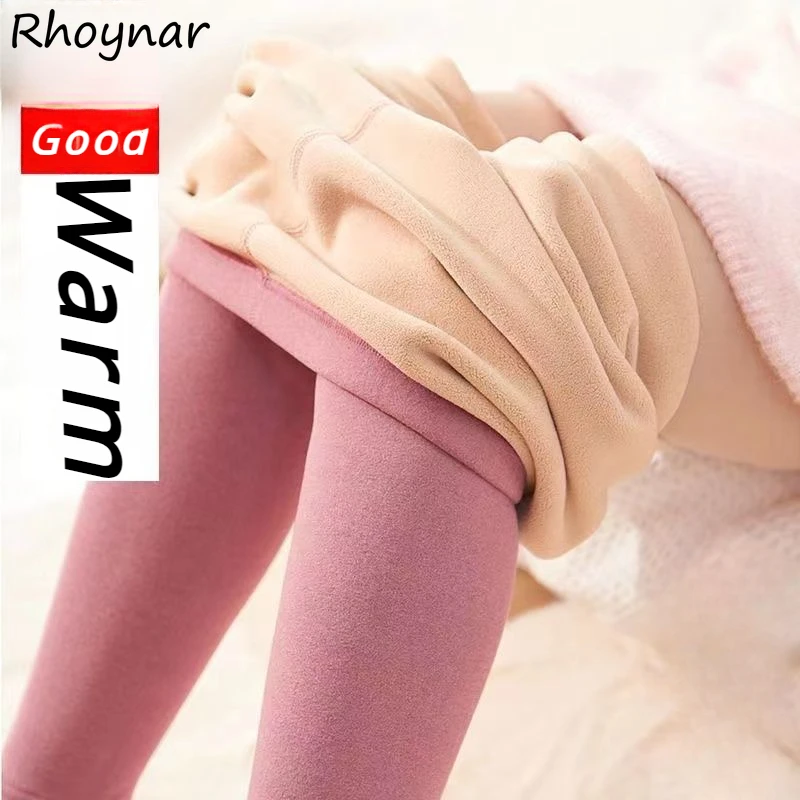 

Chic Warm Thickening Leggings Women Fashion Lambwool Plus Velvet Hot Heat Young Popular All-match Soft Trousers Ladies Ins New