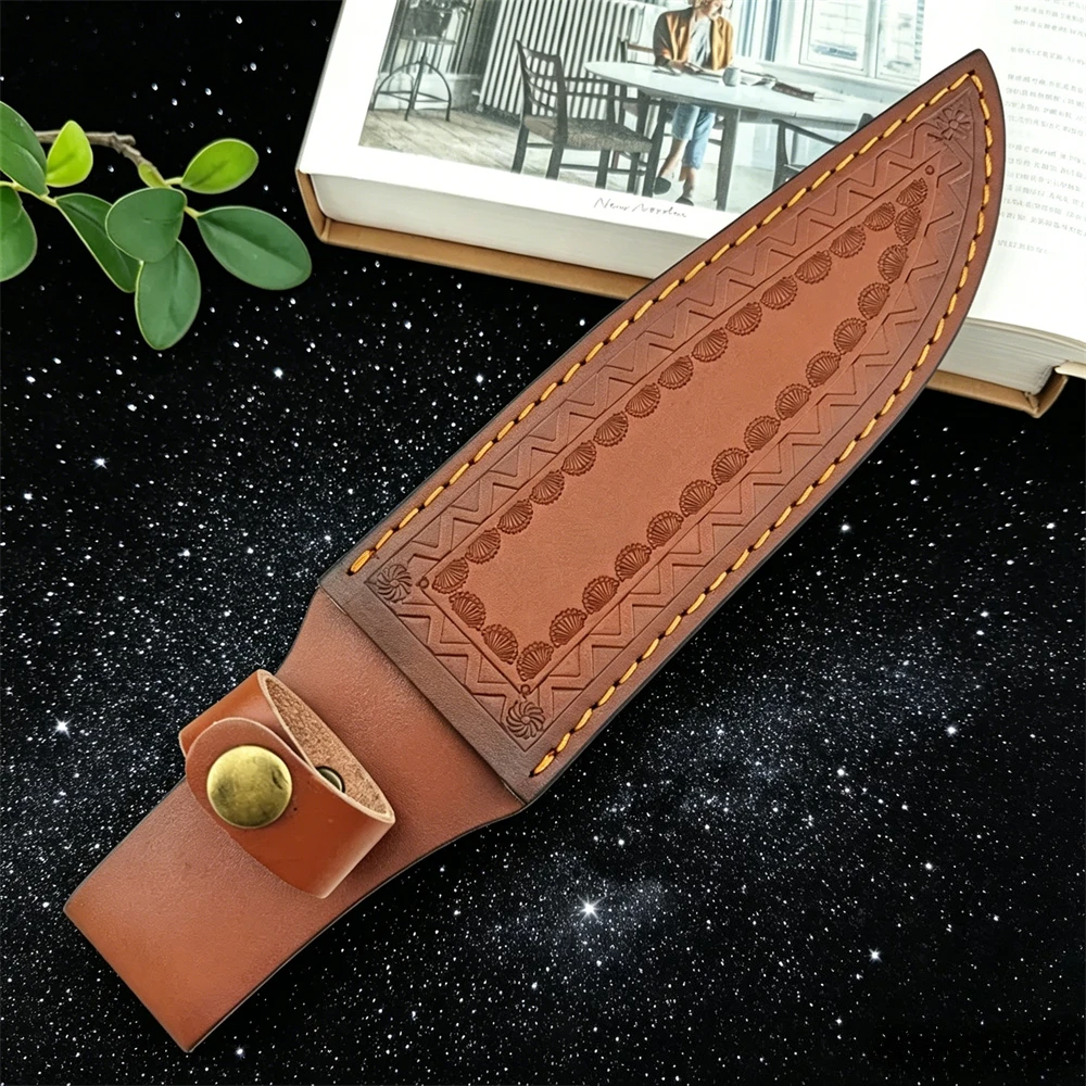 Outdoor Leather Sheath – Compatible with Fixed and Folding Knives – Protective Carrier, Knife Excluded from Package