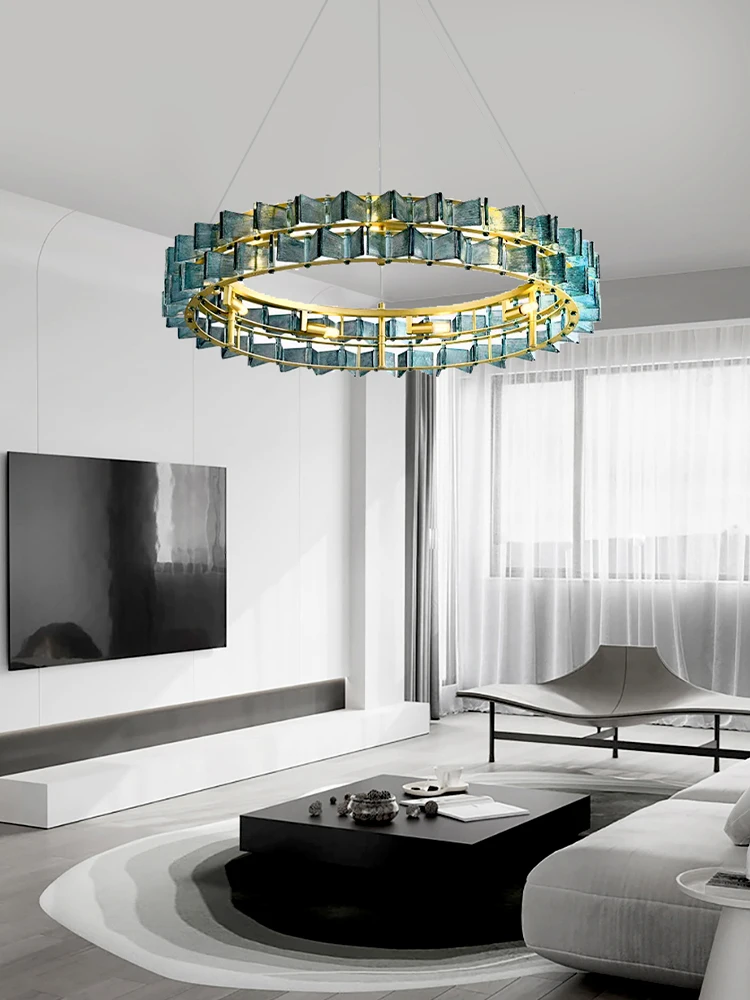 lustres de vidro art deco para sala led high end rodada lampadas suspensas modern home lustre designer trendy luminaria 01