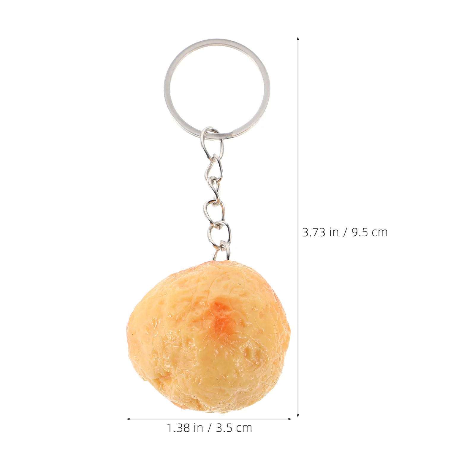 2pcs Takoyaki Keychain Mini Food-Themed Key Ring Simulated Kitchen For Kids Bag Pendant Car Key Holder Artificial Seafood Charm