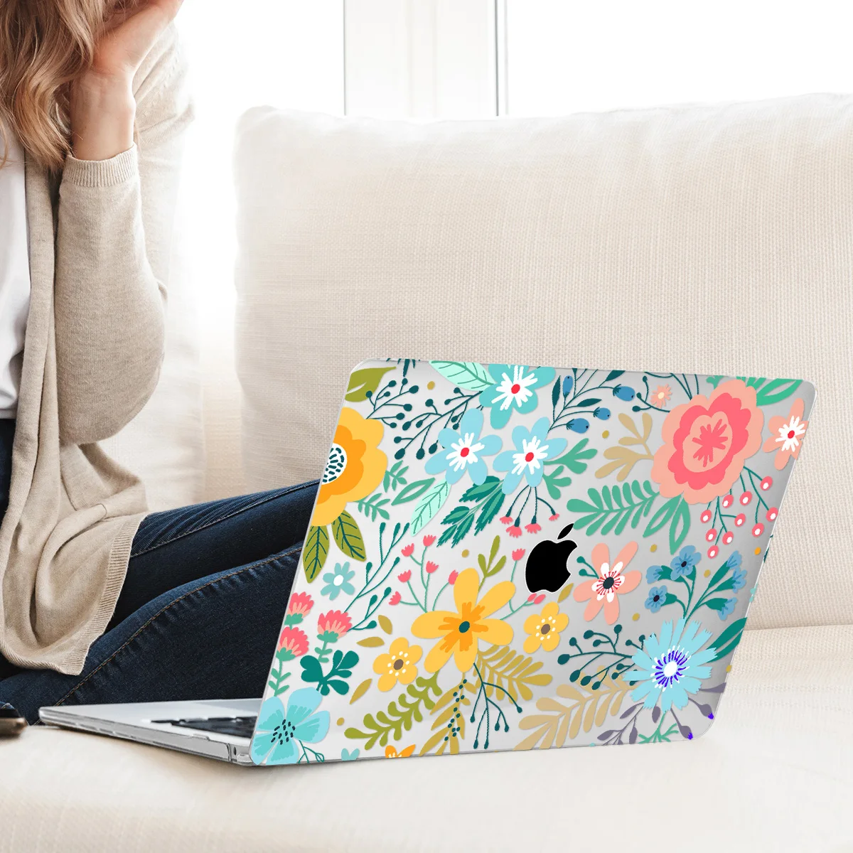 Пластиковый твердый чехол с цветочным принтом для MacBook 2023 Air 13 Pro 14 13 15 16 дюймов A2779 2780 A2338 A2289 A2179 A2337, чехол для клавиатуры