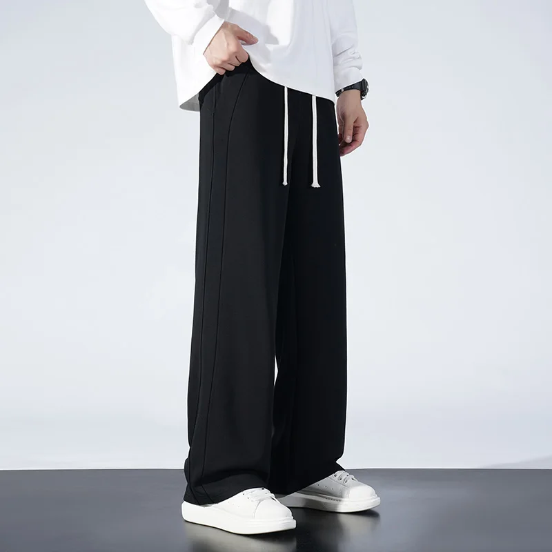 

High-Quality Fabric Long Pants Fleece-Lined Warm All Seasons Solid Simple Lightweight Comfortable Men Sports Fashion Versatile