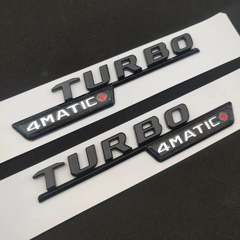 3D-эмблема ABS Turbo 4MATIC для крыла автомобиля, значок A35 A45 CLA45 GLA45, наклейка Turbo 4MATIC, аксессуары