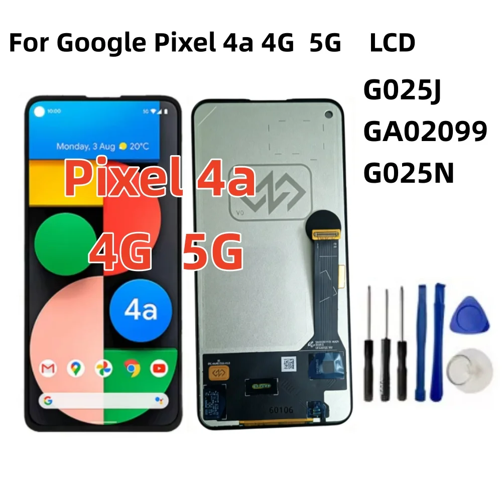 5,8-дюймовый TFT-дисплей для Google Pixel 4a 4G, сенсорный экран в сборе для ремонта Pixel 4A 5G G025J GA02099 G025N