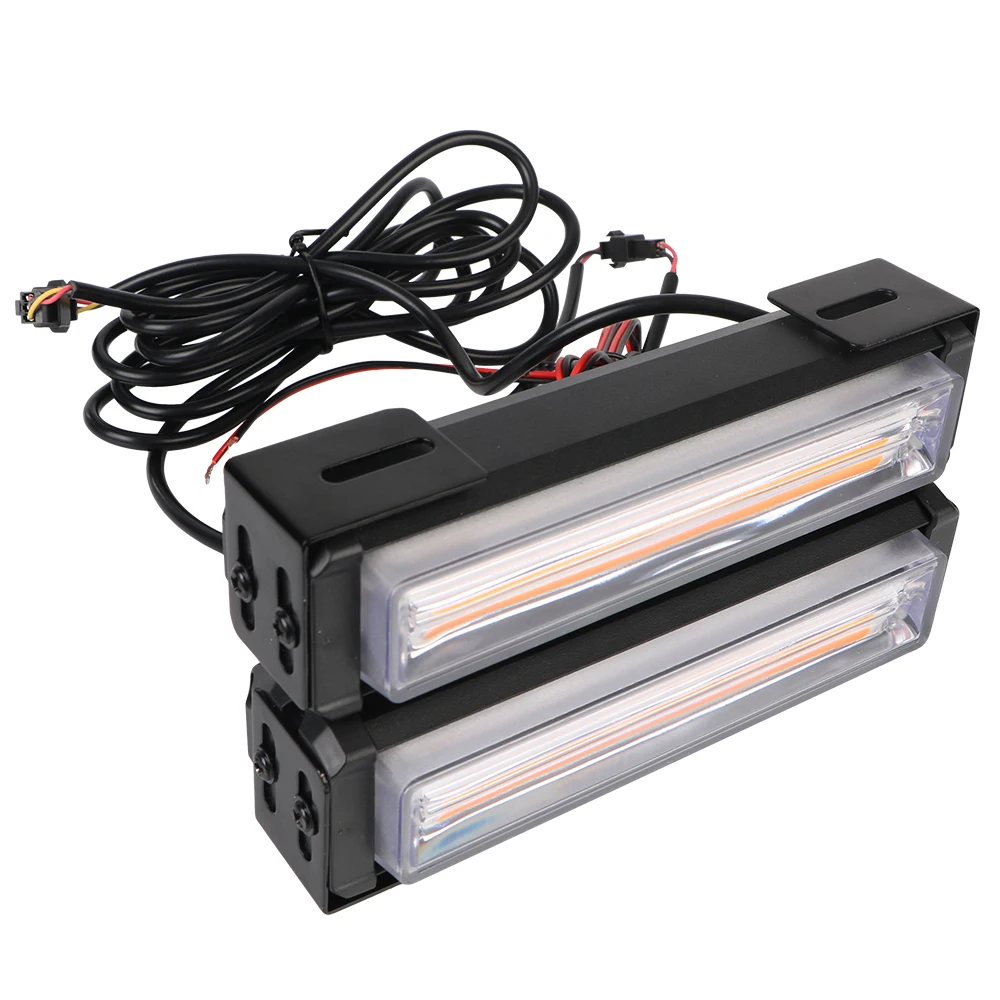 Mini Strobe Emergency Lightbar Surface Mount 12V Car Front Grille Warning Light Head for Fire Truck Police 40W COB LED