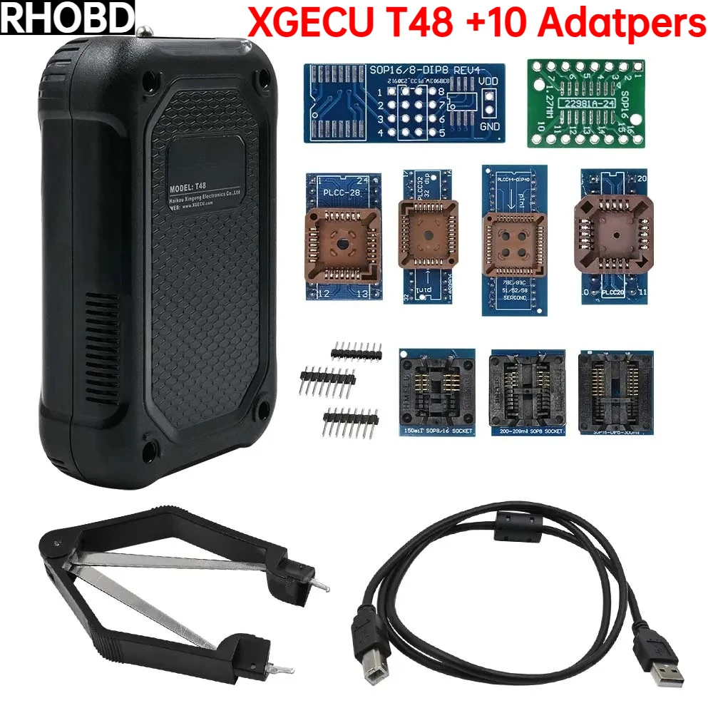 

2025 NEW TL866-3G Original XGECU T48 Programmer Support 31000+ ICs for EPROM/MCU/SPI/Nor/NANDFlash/EMMC/ IC Tester Programmer