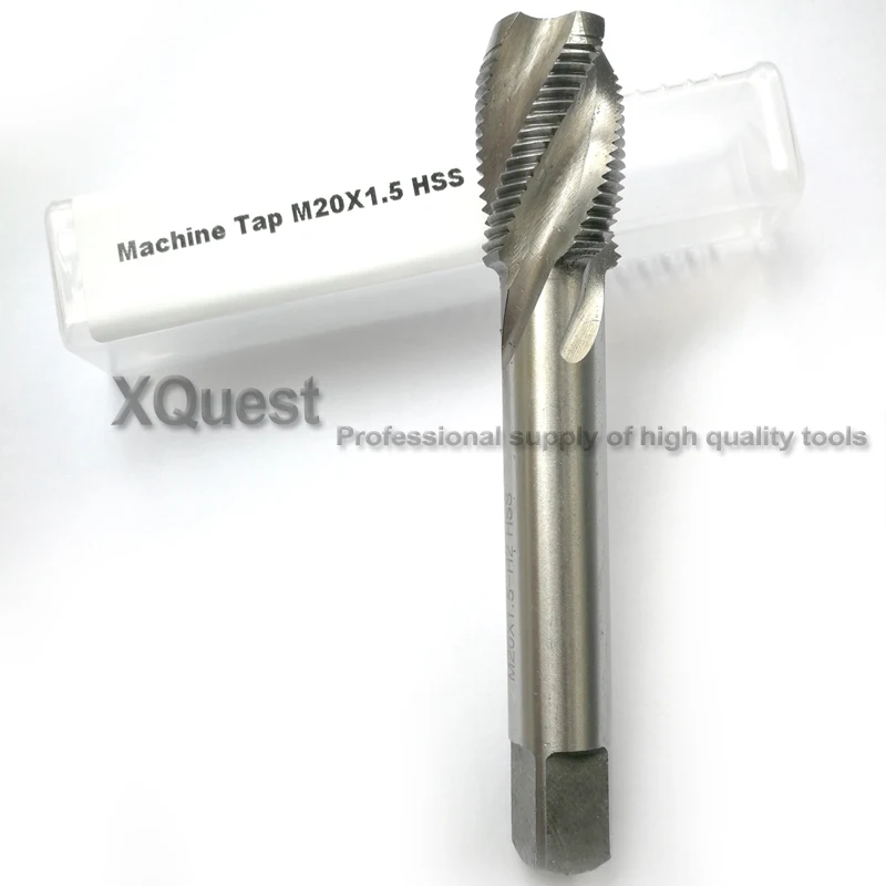 HSS Spiral Fluted tap M20 M20X2.5 SP Right Hand Machine Fine Thread screw taps M20X2 M20X1.5 M20X1 20X1mm Cutting helix tap