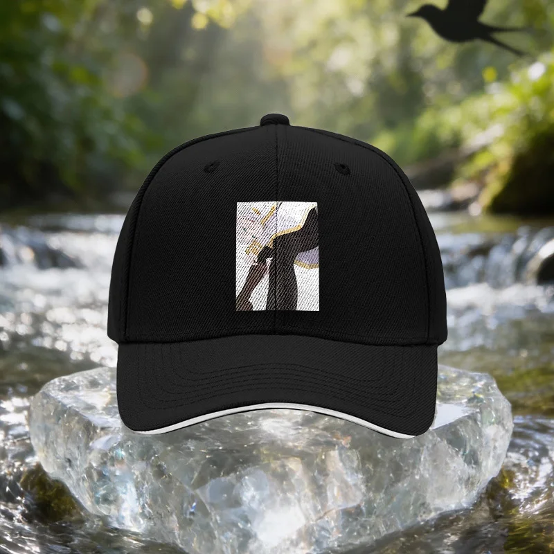Unisex White-Haired Girl & Black Boots Baseball Cap - Adjustable Lightweight Suitable for Travel, Parties, Birthdays, for New Ye