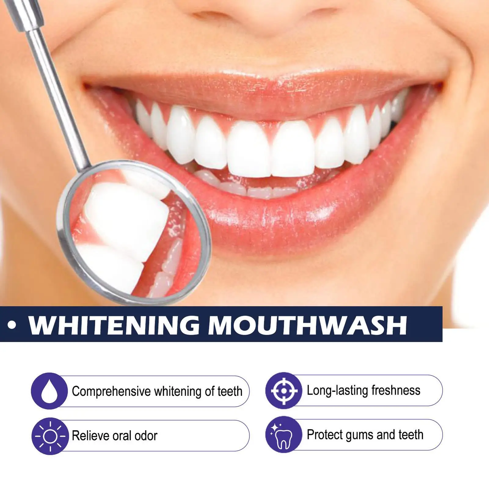 Whitening Mouthwash for Teeth & Gums - Refreshing Breath, for oral Care, & Odor Treatment - Effective for home Solution