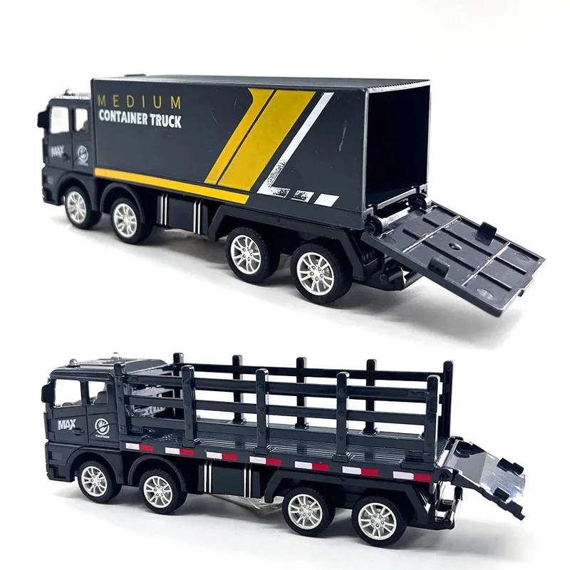 

TEMIKIDS Transporter Container Truck Freight Vehicle Children Kids Pull Back Car Model Educational Toys for Boy Game Gift B140