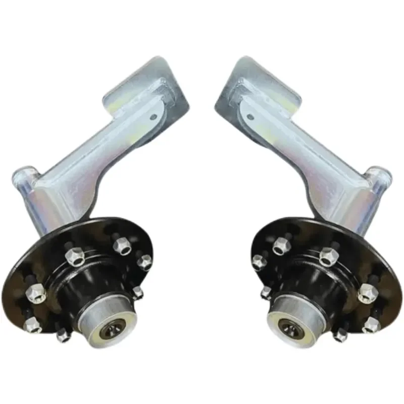 Steel Container Wheel Kit 2-Pack Heavy-Duty Transport Wheels with Axles & Spindle Fabrication