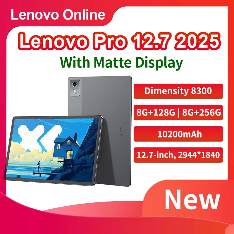 New Lenovo Xiaoxin Pad Pro 12.7 2025 with Matte Display Soft Light To Protect Eyes Paperlike Large Screen Dimensity 2.9k Resolut