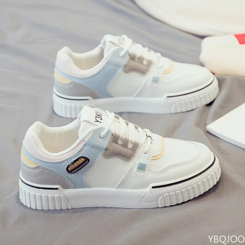 

Spring Autumn New White Shoes for Women Breathable Versatile Sports Leisure Shallow Mouth Round Head Soft soled Board Shoes