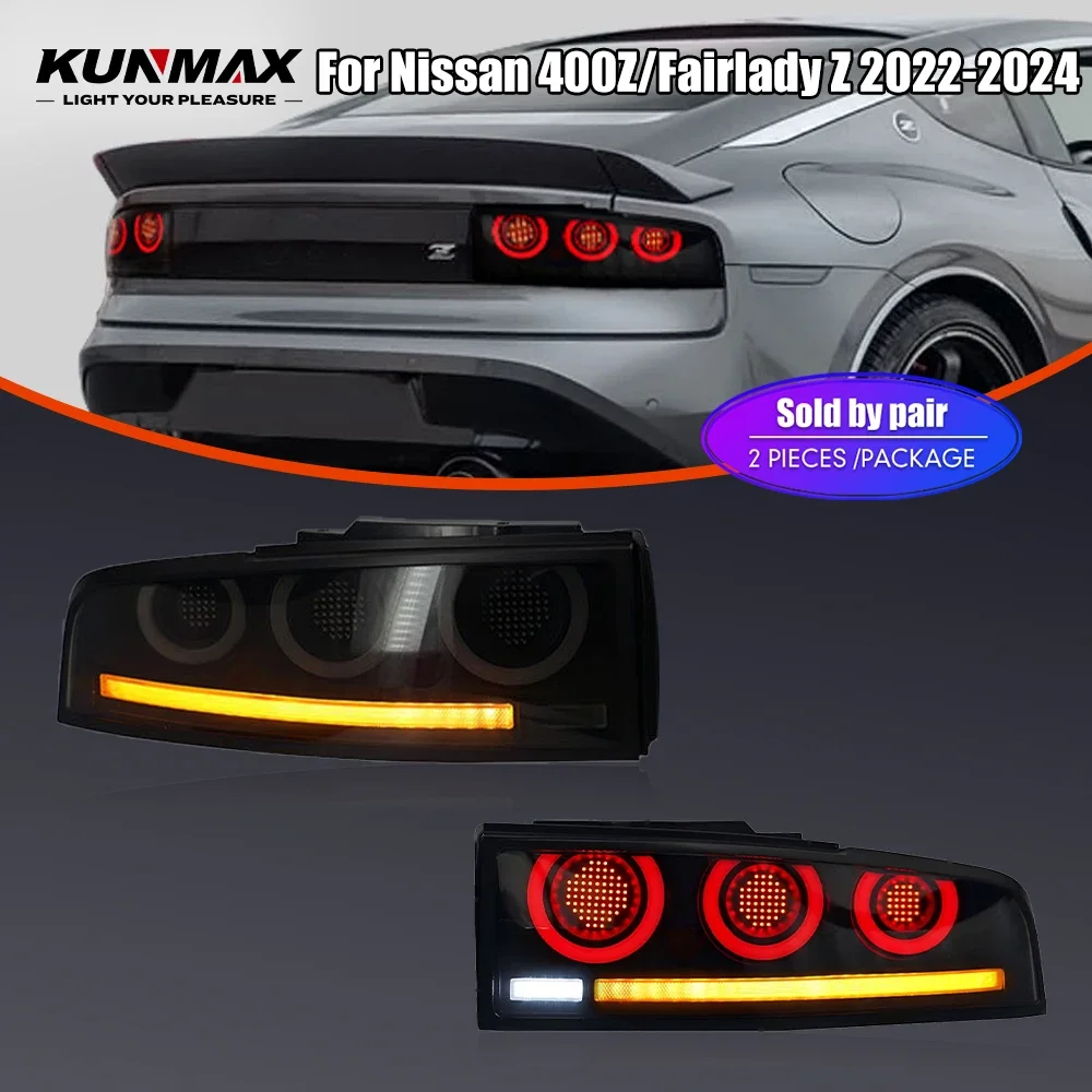 

Pair Of LED Tail Lights For Nissan 400Z Fairlady Z 2022-2025 DRL Reverse Brake Turning Signal Car Rear Tail Light Assembly