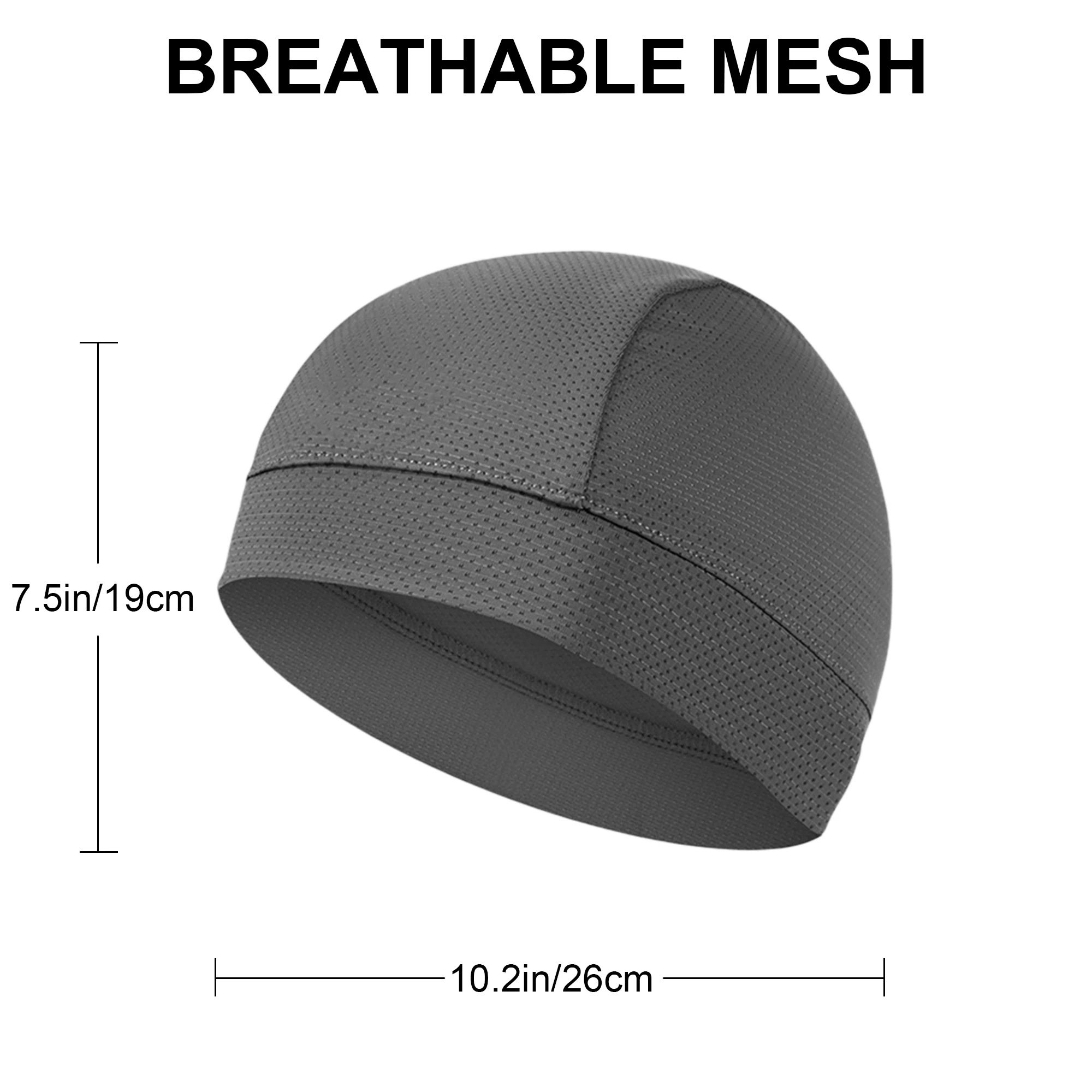 3 قطع قبعات جمجمة رياضية فائقة التهوية مع تقنية قماش متقدمة بفتحات تهوية، مجموعة 3 قطع لركوب الدراجات والأداء الخارجي