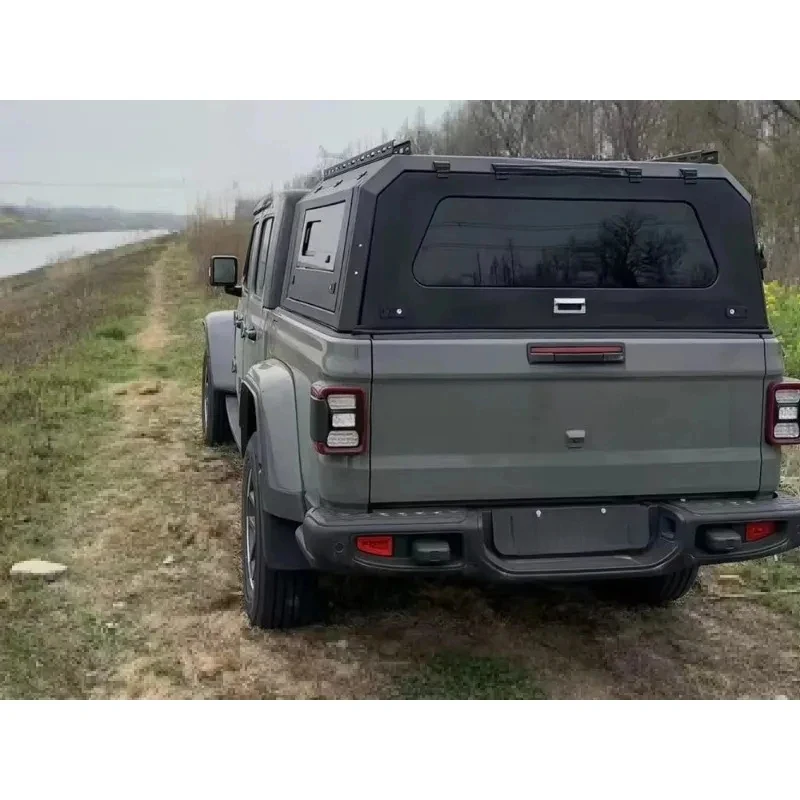 

Modification With Glass Side Doors Pickup Truck Canopy With Hard Top Truck Tonneau Cover Topper Use