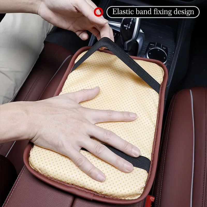 Car Armrest Mat Center Console Leather Protection Cushion For Nissan Qashqai Juke Pulsar Sentra Altima Patrol Micra Rogue Almera view 4