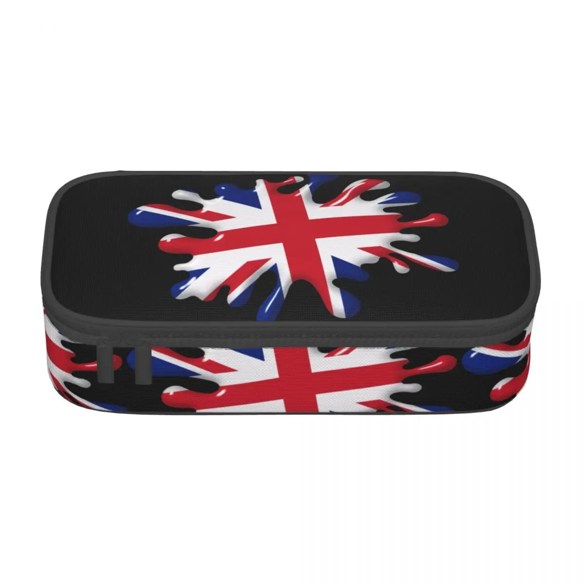 Customized Union Jack British Flag Korean Pencil Cases Boy Girl Big Capacity Pencil Bag Pouch Students Stationery