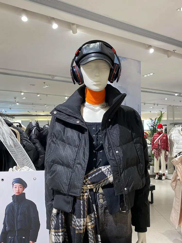 

Уникальная женская пуховая куртка Black Winter 2025: Новинка в европейском стиле, премиум-класс, маленький размер, теплая верхняя одежда