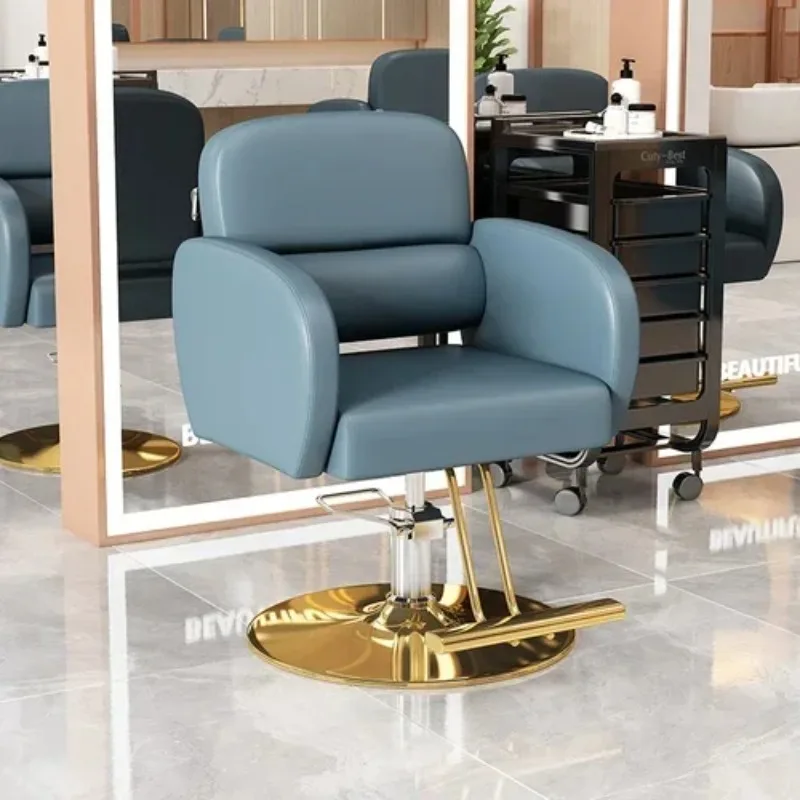 Luxury Portable Designed Barber Chair Gold Barbershop Luxury Barber Chairs Swivel Salon Cadeira De Barbeiro Salon Furniture