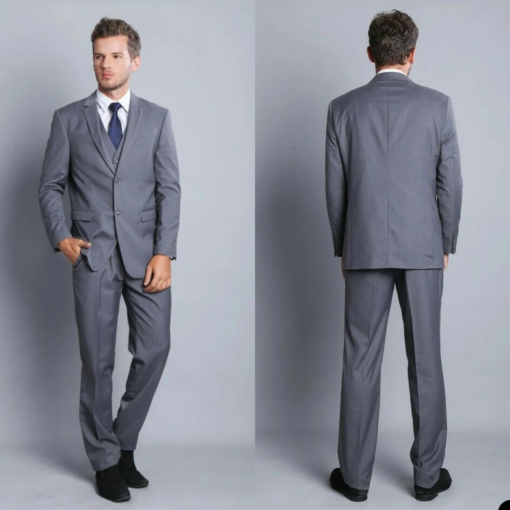 

Classic Mens Suit Single Breasted Tailor-Made Tuxedo Three-Pieces Jacket Vest Pants Designer Formal Occasion Costume Made