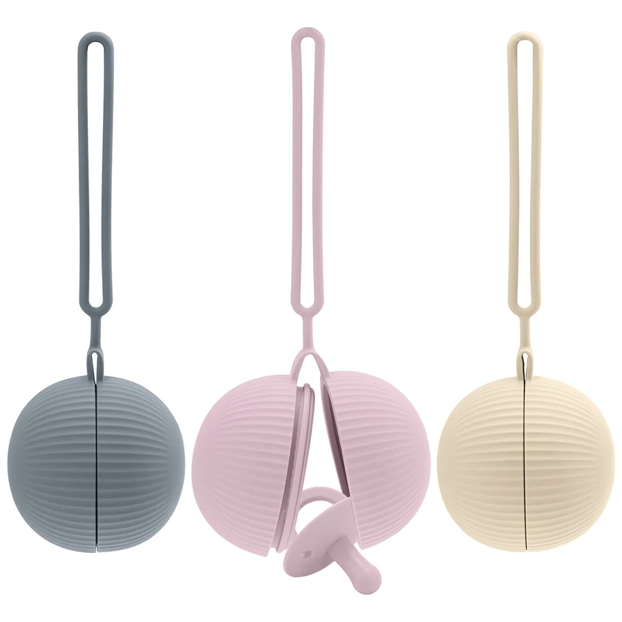 New Color Silicone Zipper Pacifier Box Baby Travel Portable Soother Container Box Feeding Nipple Container Case Baby Stuff