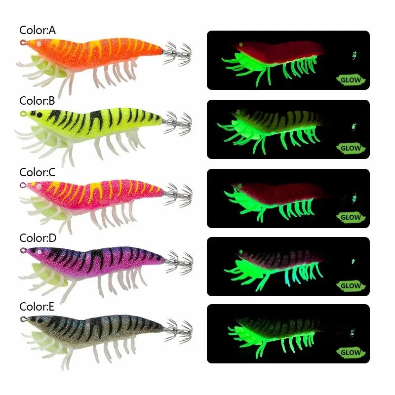 3.5# Cuttlefish Octopus Soft Foot Squid Jigs Luminous Squid Lure Artificial Bait with Sound Sea Fishing Lures