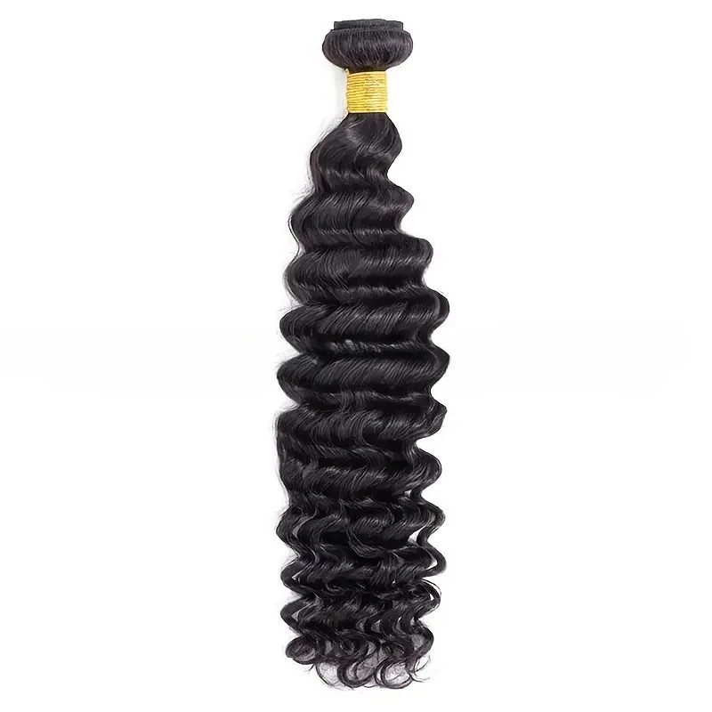 32인치 1/2/3피스 12A급 딥 웨이브 인모 헤어 번들 더블 웨프트 헤어 익스텐션 100g/개 풀 엔드 내추럴 컬러 브라질리언 버진