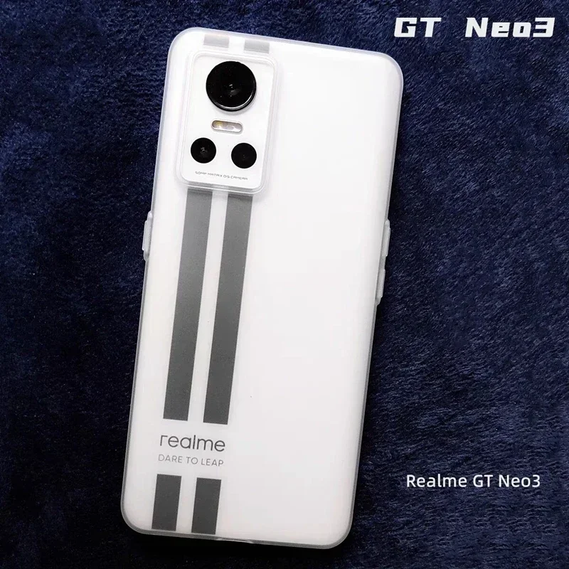 เคสบางเฉียบโปร่งใสสีด้านสำหรับ Realme GT NEO 3เคสป้องกันซิลิโคนนิ่มฝาครอบโทรศัพท์ Neo3 5G เคสกันกระแทกมือถือง่ายๆ