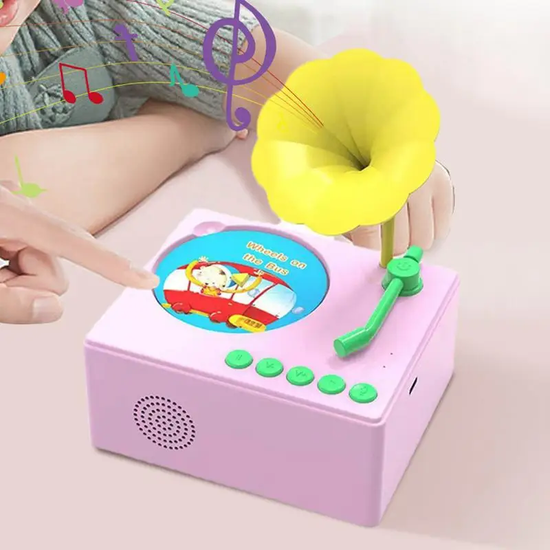 Toddler Gramophone Learning Toy Kids Phonograph Record Player Kids Phonograph Story Music Player Interactive Learning Toy For Bo