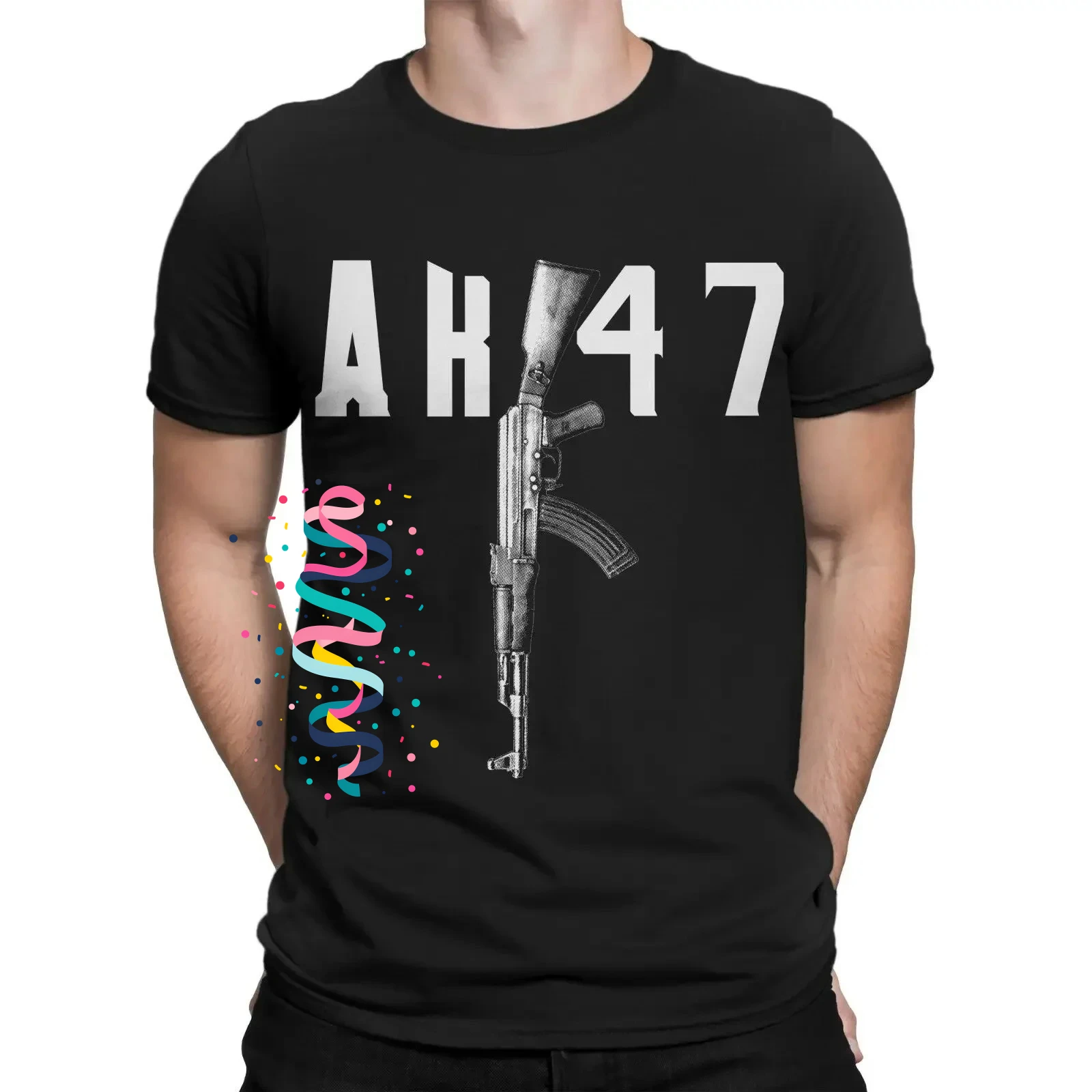 

AK47 Gewehr TShirt Russia Mafia Russen Fun Gamer Waffe Gun Waffen Men's 100% Cotton Casual Tshirts Loose Top Size S-3XL
