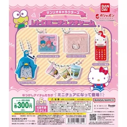 Bandai Original 5Pcs Gashapon Sanrio Anime Figure Toys For Kids Gift Collectible Model Ornaments