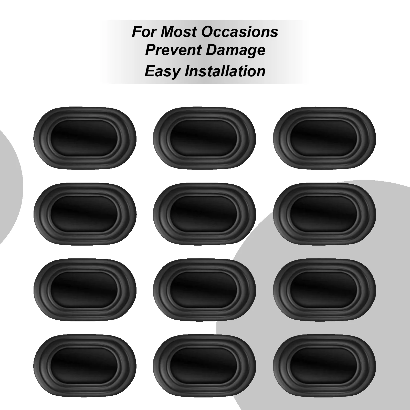 Car Door Shock Absorber 12 Pieces Silicone Door Side Anti-Collision Buffer Cushion Crash Pad Exterior Accessories For Daily