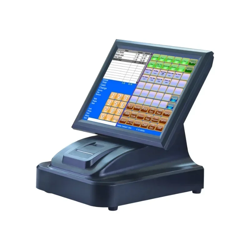 

English Cash Register Embedded 15-Inch Touch Screen Fast Food Noodle Shop Snack Bar