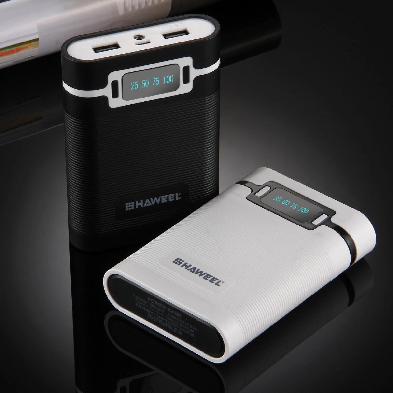 

DIY 4x 18650 Battery 10000mAh Mobile Power Bank Shell Box with 2x USB Output & Display For iPhone,Lenovo and other Smartphones