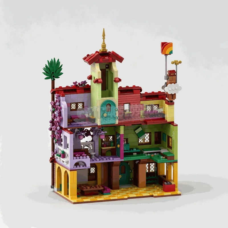 NEW 1526PCS Vibrant Tropical Magic Townhouse MOC Model DIY Assembled Building Bricks Multi-Color Fantasy Villa Architectural Toy