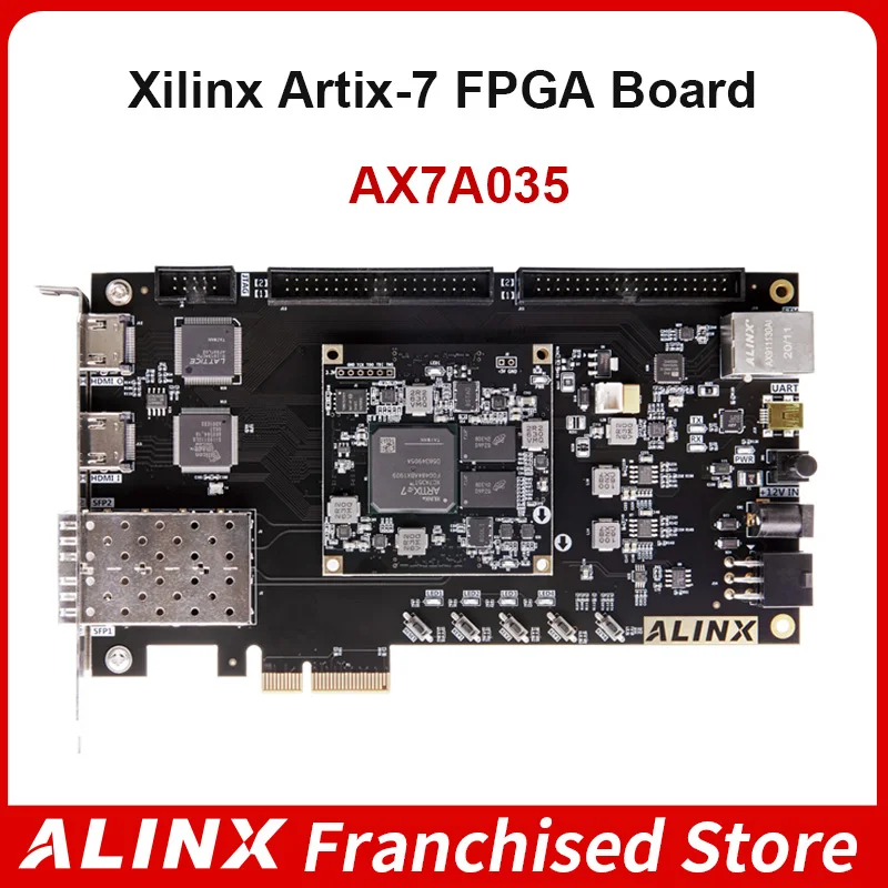 

ALINX AX7A035 XILINX Artix-7 XC7A35T FPGA макетная плата A7 SoMs XC7A 35T SFP PCIe