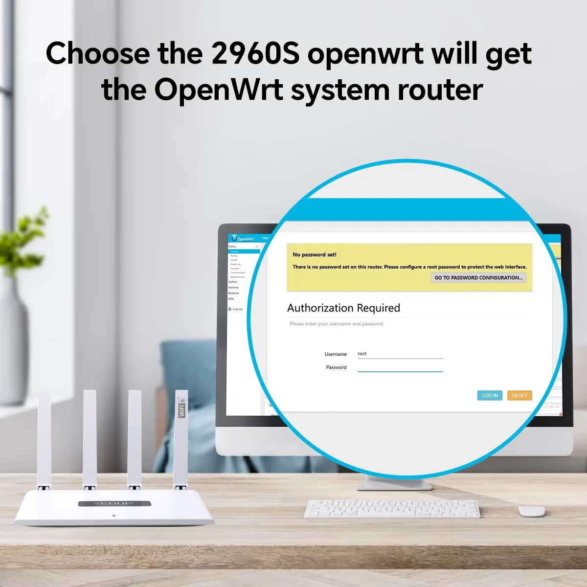 EDUP 2960S OPENWRT Routrer W​ifi 6 Mash Router AX1800 2.4GHz 5GHz Dual Band Gigabit Wireless Routers High Gain Antennas