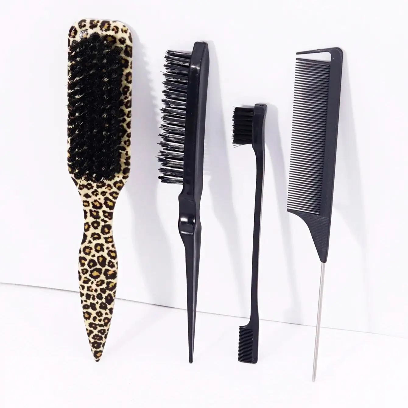 ชุดเครื่องมือทำผม 4 ชิ้น/ชุด, แปรงป้องกันผมพันกัน, แปรงจัดแต่งทรงผม, แปรงหวีหางหนู, แปรงจัดแต่งทรงผมขอบ, สำหรับวิกผมแท้โดยเฉพาะ