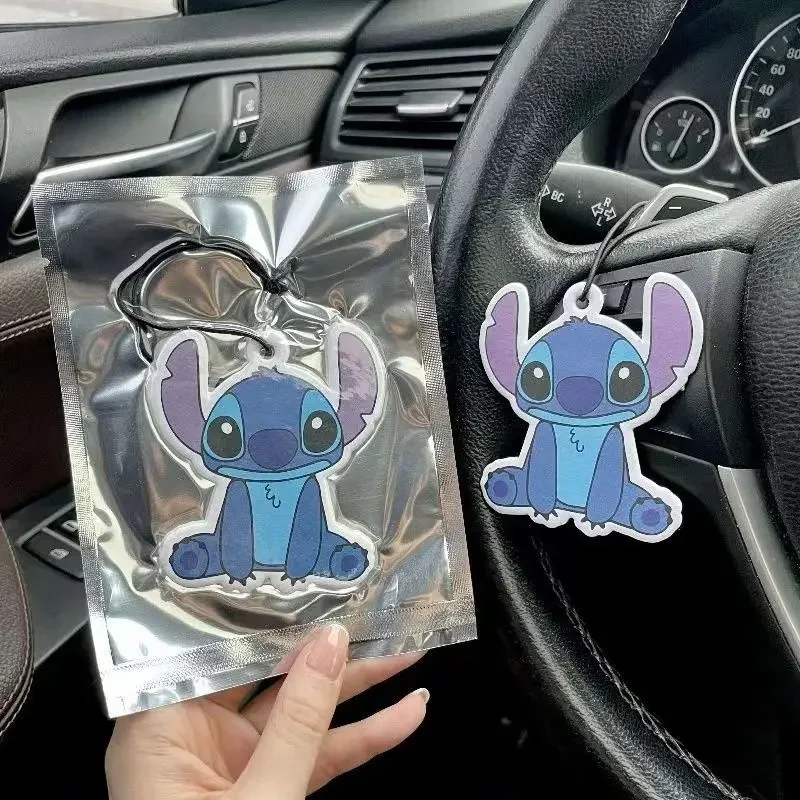 Disney Stitch Aromatherapy Cute Anime Cartoon Car Aromatherapy Pendant Ornaments Room Aroma Wardrobe Fragrance Holiday Gifts