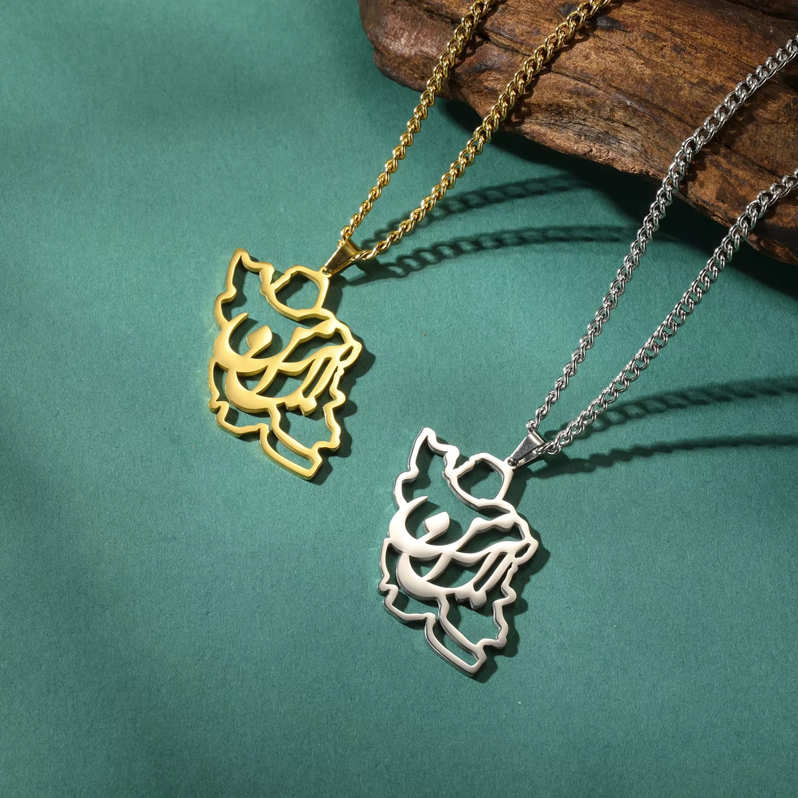 New Cazador Iran Map Persian Calligraphy Necklaces Jewelry 2026 Stainless Steel Iranian Necklace for Men Women Gift Wholesale
