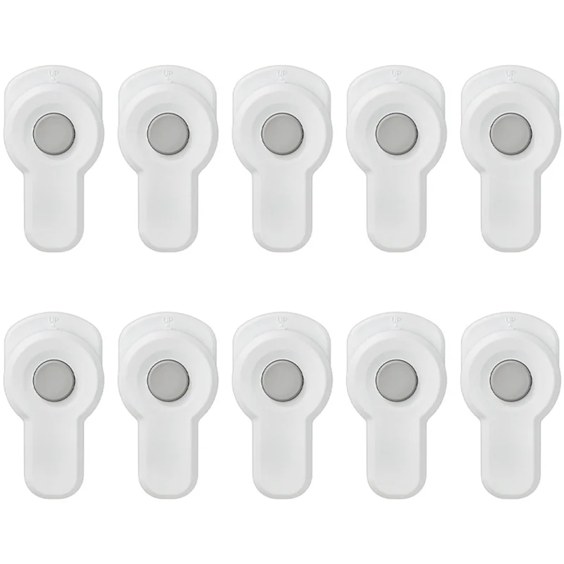 ABGI-10Pcs Safety Locks Oven Door Home Microwave Door Anti-Opening Clasp Fixer No-Hole Baby Locking Clasp Protective Locks